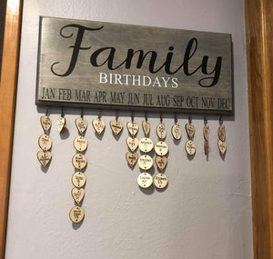 Family Birthday Sign