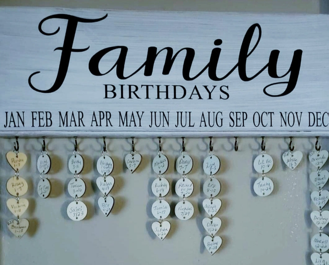 Family Birthday Sign - TAGS ONLY